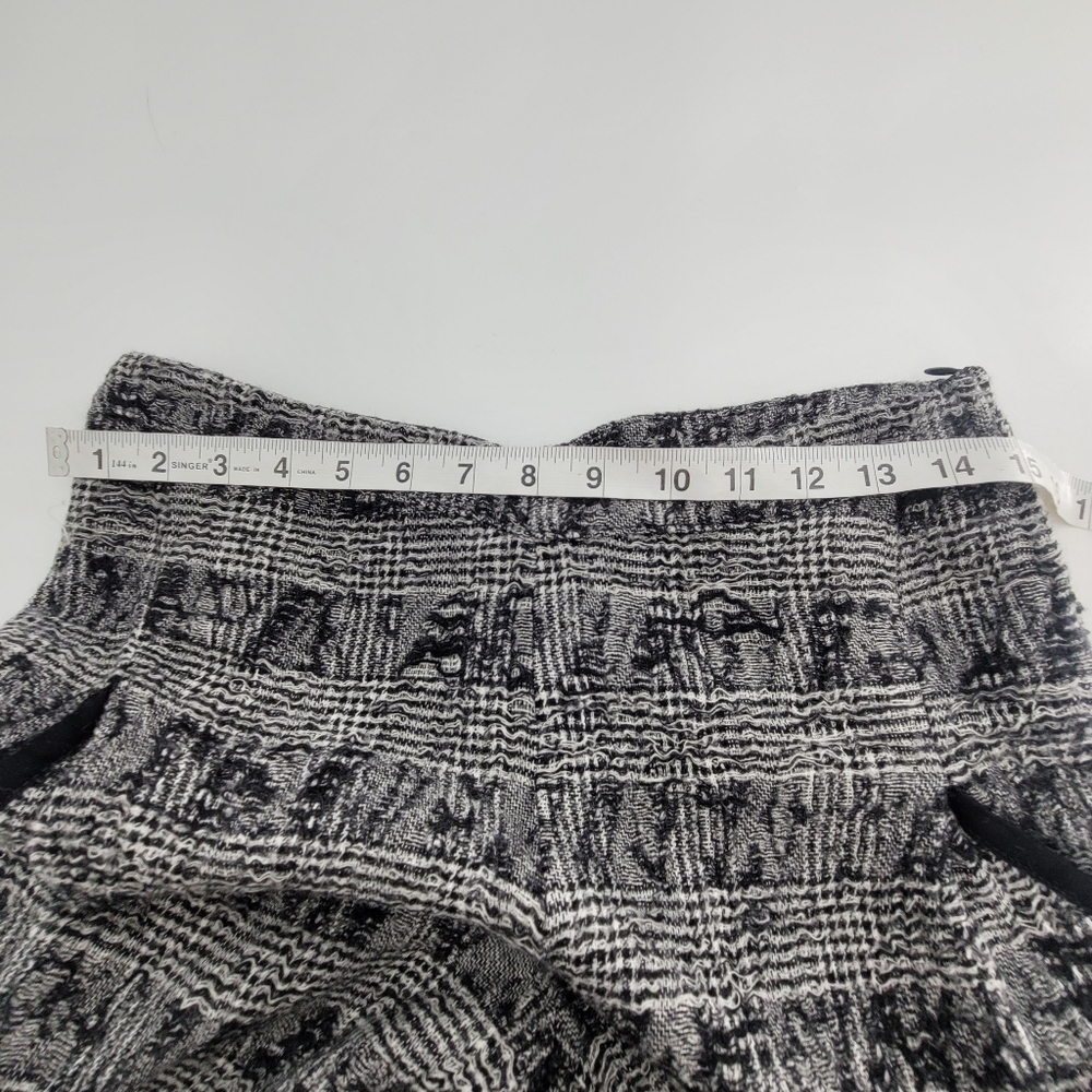 INGRID MUNT knitted black white straight leg wool viscose pants size small - Picture 8 of 11